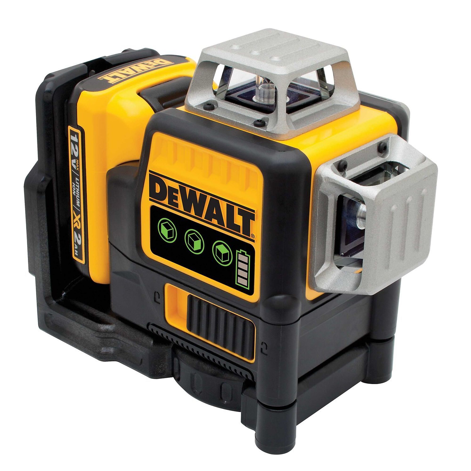 DEWALT, 12V MAX* Line Laser, 3 X 360 Green, Level Type Cross Line Laser, Accuracy 0.125 in, Model# DW089LG
